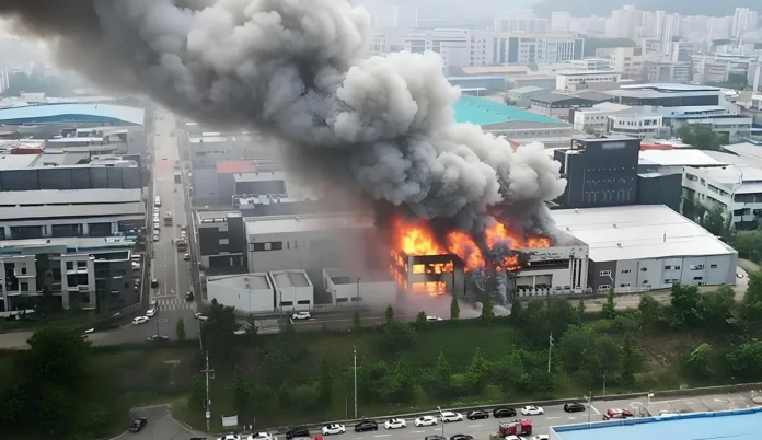 Massive Fire in Korea Caused by Lithium Battery Blast