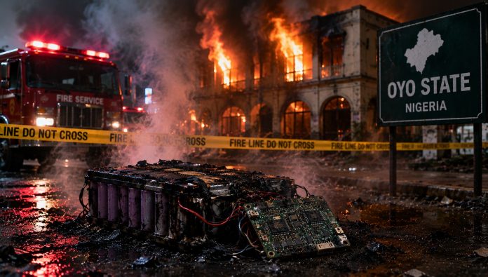 Mobile Phone Battery Explosion Sparks Fire in Oyo, Renewing Concerns Over Lithium-Ion Battery Safety