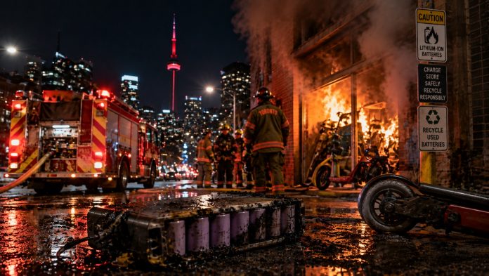 Toronto Sees Three Lithium-Ion Battery Fires in 24 Hours as Fire Chief Raises Fresh Safety Warning
